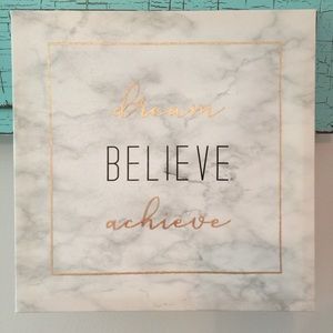 🍒🍒🍒 Dream, Believe, Achieve wall art